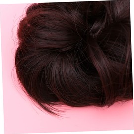 Ipetboom 6pcs Dark Brown Synthetic Hair Bun Chignon for Women Easy to Use Wig Hair Tool for Volume and Fullness for Casual and Elegant Hairstyles