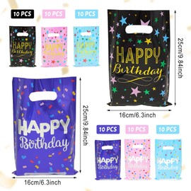 SAIIURV 60PCS Geschenktüten Kindergeburtstag Gastgeschenke, Cookie Partytüten, Kinder Candy Tüten zum Verpacken Geschenken，Plastiktüten für Mädchen Jungen Kinder Geburtstagsfeiern (60PCS)