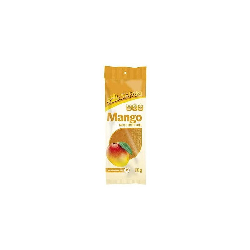 Safari Fruit Rolls Mango 80g Pack