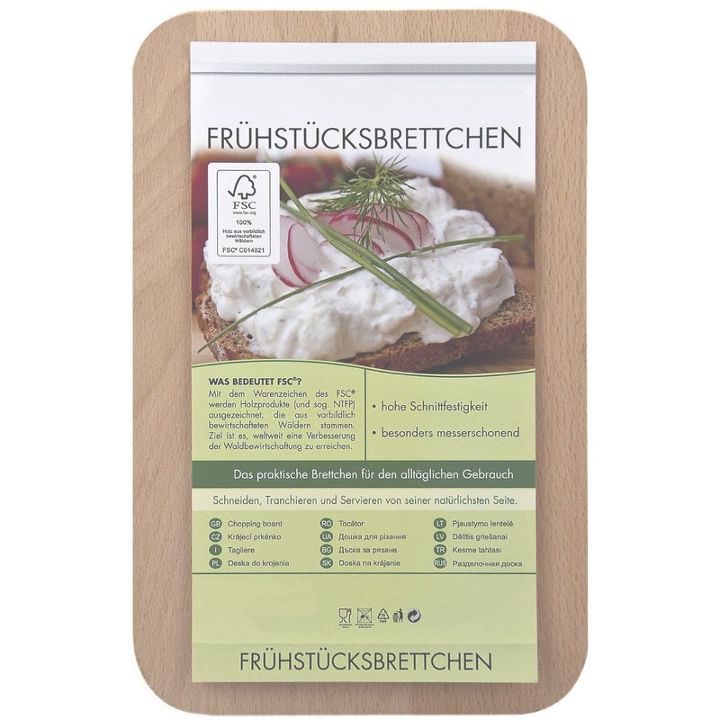 Wooden Breakfast Board with Engraving "Beste Patentante der Welt" [German