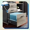 DEVAISE 3 Drawer Mobile File Cabinet, Wood Lateral Filing Cabinet,