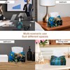 2 Pack Tissue Box Cover Holder, Sea World Rectangle Leather