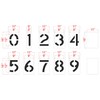 12" Number Kit Stencil Set - Parking Lot Pavement Stencils