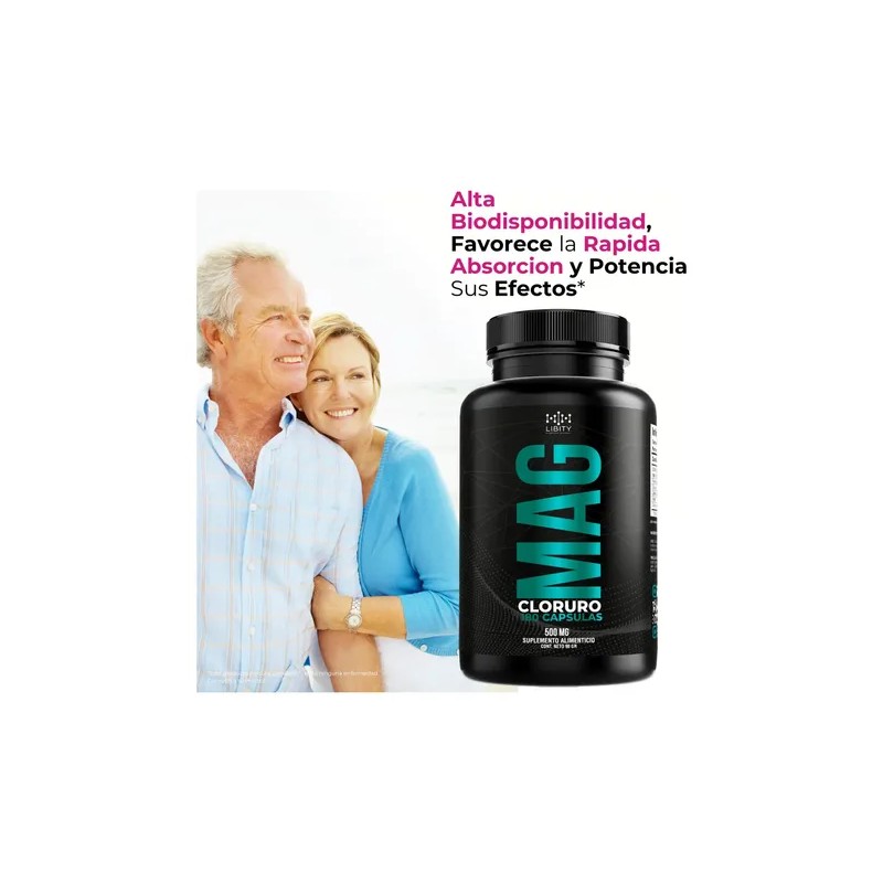 Cloruro Magnesio 100 Puro 180 Capsulas 500mg Potente Formulacion Grado