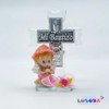Cruz de Cristal Recuerdo Bautizo Niña 12 Piezas