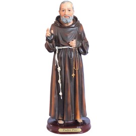Gigi's Classy Kids Saint Padre Pio 12" Statue Figurine Figura Catholic Religious Gift Estatua Figura