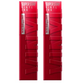Maybelline New York SuperStay Vinyl Ink Lips Colour 55 Royal Brilliant and Bright, Vinyl Effect with Life up to 16 Hours Formula No Transfer - 2 Lipsticks