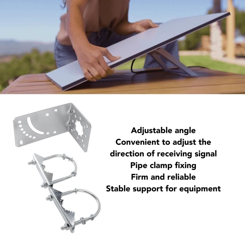 3 in 1 Antennae Mast Pole Mount Bracket, Stainless Steel,