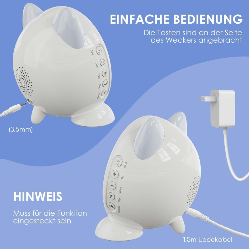FiveHome Alarm clock, children's sleep trainer, children's alarm clock, digital