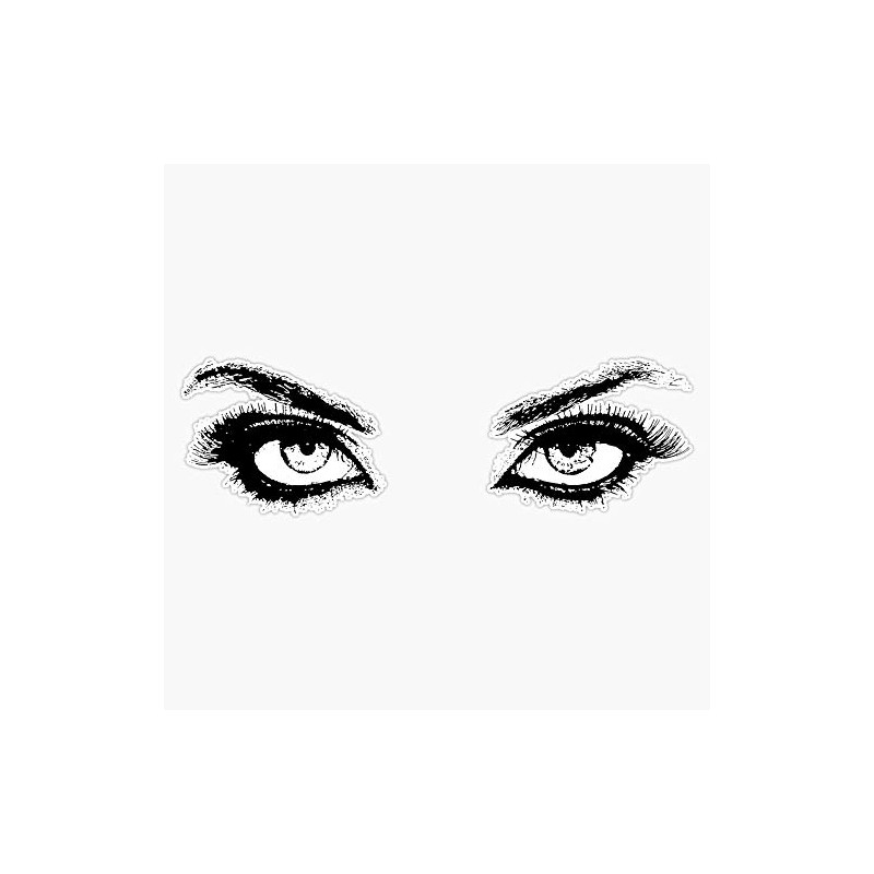 Woman Eyes Waterproof Vinyl Window Bumper Sticker Decal 5"