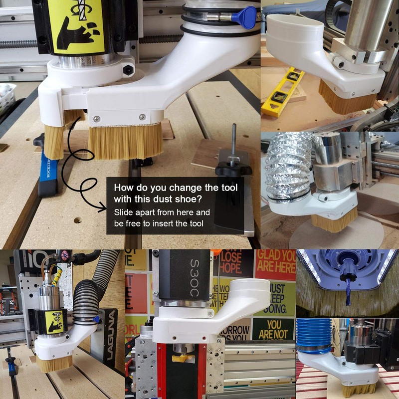 Daedalus NL330 - zapato de polvo CNC, 80 mm, color