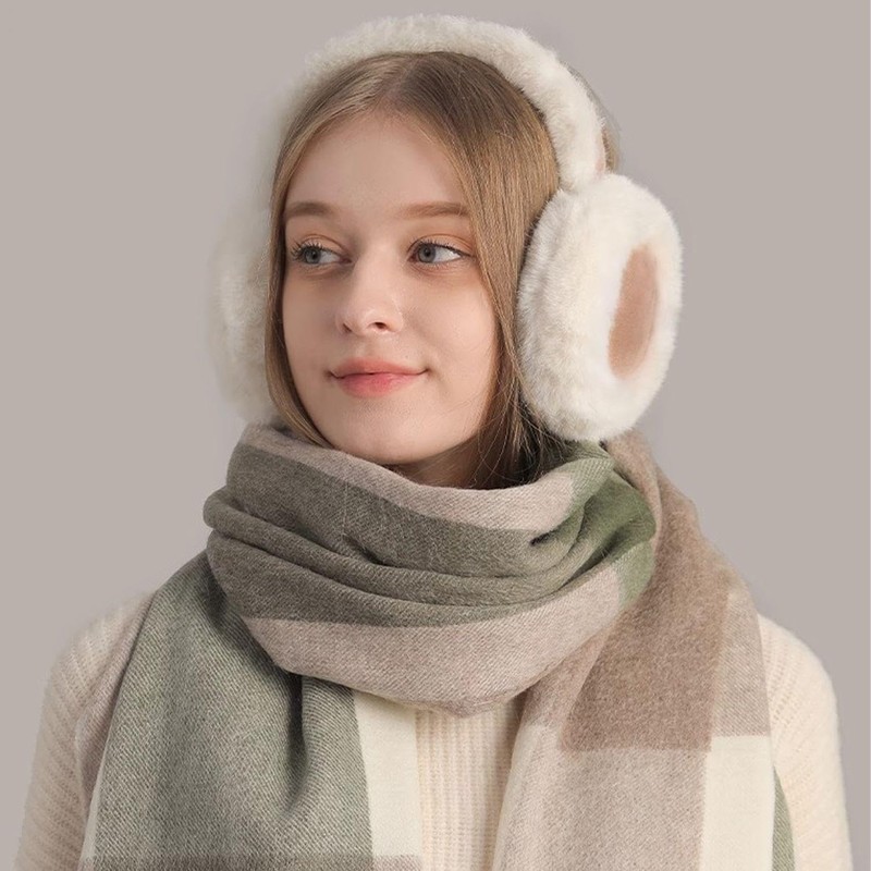 Pack of 1 Plush Earmuffs, Anti-Cold Earmuffs, Plush Ear Warmers