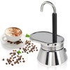 Uncoated 1 Cup Single Tube Moka Pot 304 Thickened Stainless