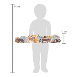 small foot Buchstabenpuzzle Tiere aus Holz, Holzpuzzle zum Alphabet Lernen, Lernspielzeug für Kinder ab 3 Jahren, 12465, Bunt