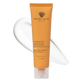 Aruba Aloe Hydrating Aloe Rich Sunscreen SPF 30 - Broad-Spectrum UVA/UVB Sunblock Lotion - Lightweight, Water-Resistant, Non-Greasy Sun Protection for Face and Body - 2 oz