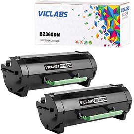 VicLabs Compatible B2360DN Toner(M11XH 331-9805),Replacement for Dell B2360DN Toner Cartridge for Dell B2360 B2360D B2360DN B3460 B3460D B3460DN B3465 B3465DN B3465DNF Printers-8,500 Pagesï¼2 Black