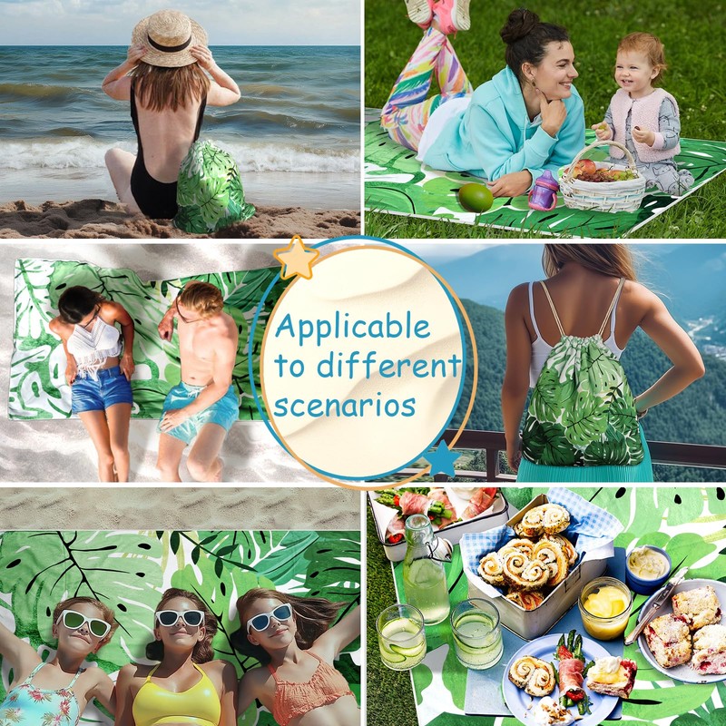 GAIIIIYOU 2 in 1 Packable Towel Bag - Summer Tropical