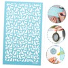 Angoily 1 Sheet Washable Silk Screen Stencil for Clay Crafting