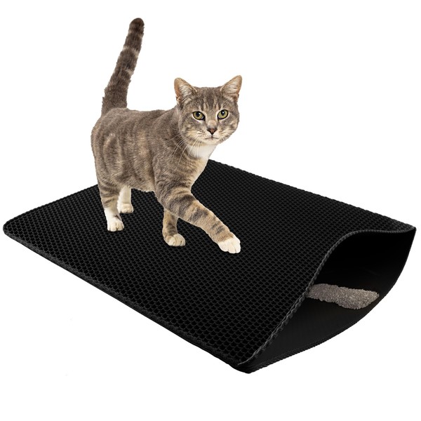 Cat Litter Mat - 30x24 Waterproof Litter Box Mat with