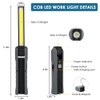 Luz de Trabajo LED COB USB Recargable Portátil, Linterna LED