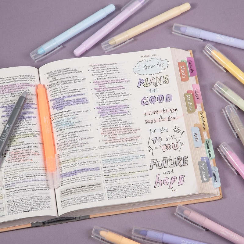 Mr. Pen- Gel Highlighters, 14 Pack, Ethereal Pastel Colors, Bible