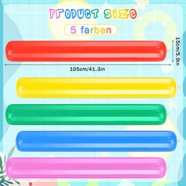 Swimming Noodle Pool Noodle, Pack of 5 Swimming Noodle Float Toy, 105 cm Durable Pool Noodle, Hollow Pool Noodle for Children and Adults, Super Long Swimming Noodle Pool Noodle for Bathing, Aquasport