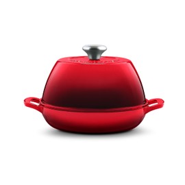 ROSSALLINI Signature Enameled Cast Iron Sourdough Bread Oven | Non-Stick with Tight Fitting Lid for Perfect Baking and Bread Making | 6QT Round Oven With Lid [Red]