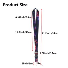 MOODKEY 4PCS Starry Sky Neck Lanyards Colorful Detachable Galaxy Lanyard Badge Neck Straps (color B)