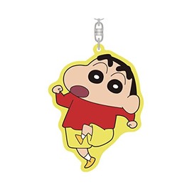 Toshin Pack Key Holder, Crayon Shin-chan, White, Package: W 3.7 x H 5.1 inches (95 x 130 mm), Material: PVC, white