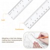 12 PCS Clear Straight Edge, 30cm/12in Clear Plastic Ruler, Thick
