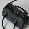 Islander The Medium Duffel Harris Tweed & Microfibre Leather (Black
