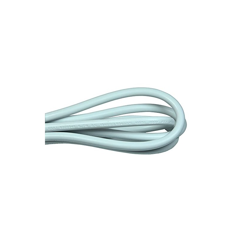 2-Prong Power Cord with Open Wiring,6 ft Replacement Power Cord