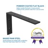 WEKIS Black Shelf Bracket 12 Inch Floating Shelf Brackets Heavy