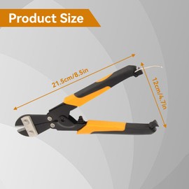 8.5 Inch Bolt Cutter Heay Duty Wire Cutter Spring Snips Clippers With Comfortable Soft Rubber Grip Metal Cutter Chain Cutter Screw Cutter Cable Cutters Stainless Steel Wire Cutter