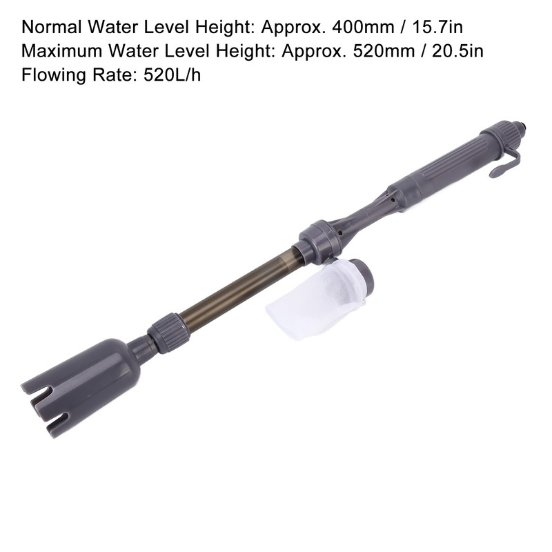 Electric Fish Tank Vacuum Cleaner Telescopic Multipurpose Aquarium Gravel Sand