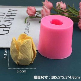 Grainrain Mini Tulip Flower 3D Candle Making Kit Silicone Wax Moulds Silicon Soap Mold (F15-JR010)
