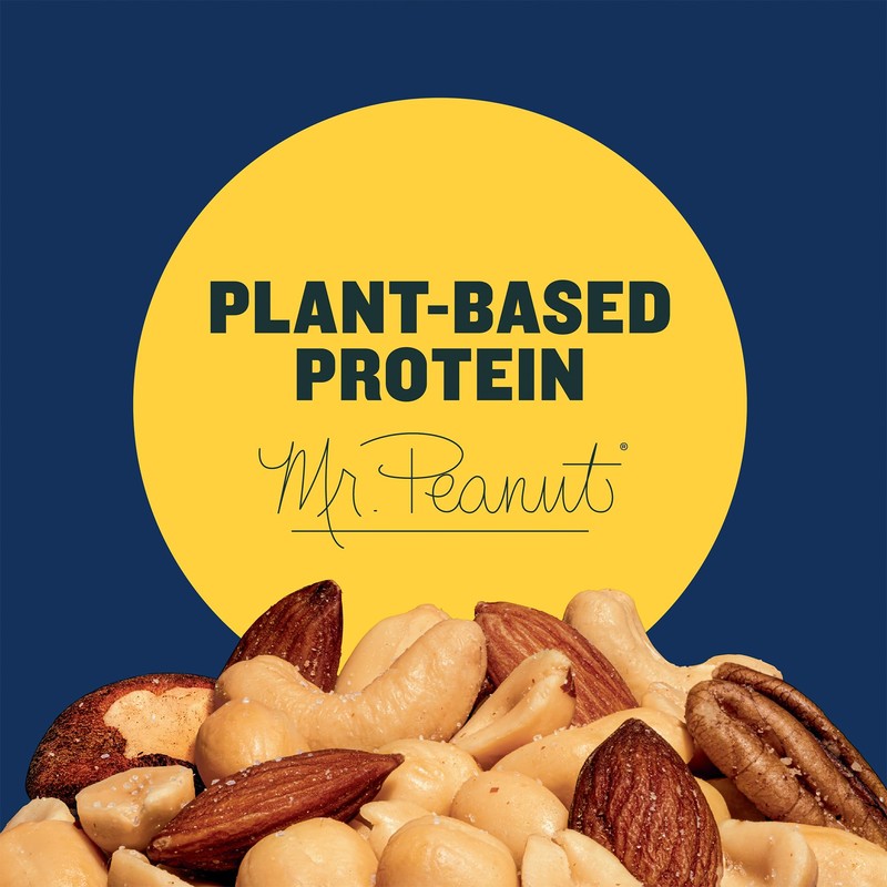 PLANTERS Mixed Nuts Honey Roasted, Party Snacks, Plant-Based Protein, 10