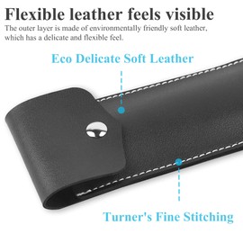 Czzmy Pen Holder Notebook, Pen Holder with Adjustable Elastic Band, Pen Loop for Diary, Notebook, Books, Tablet with One Length (1-Black)