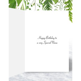 Nanasaurus Birthday Card - Fun Pink Dinosaur Design from little boy or girl. A5 Size with Pink Envelope.