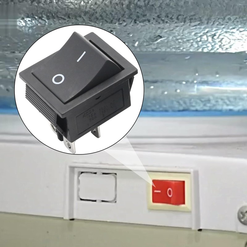 EATAKWARD 3Pcs Universal 120V T125 KCD2 KCD4 Rocker Switch, Black