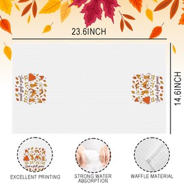 Fall Kitchen Towels Funny Silly Goose Kitchen Towels Fall Thanksgiving Hand Towel for Bathroom Autumn Goose Gifts for Animal Lovers 14.6 × 23.6 Inches