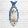 BLACK FOREST DECOR Indigo Fish Wood Wall Mirror