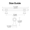 Alzassbg 10 Pack Matt Black and Silver Cabinet Pulls, 5