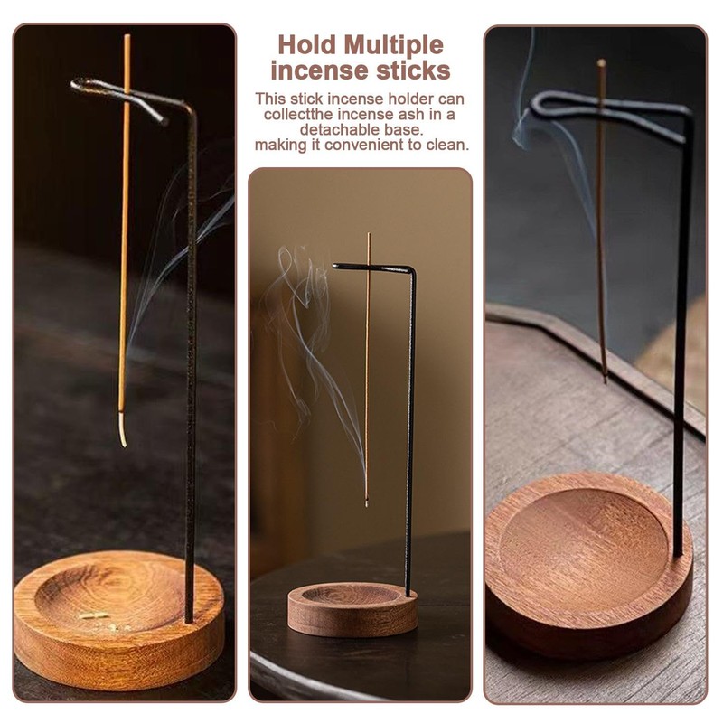 Wooden Incense Holders Upside Down Incense Burner ash Catcher Incense
