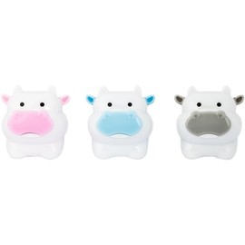 3Pc Cute Cattle Design Sharpener Cow Ox Kawaii Pencils Sharpeners Girls Gifts Stationery Office Supplies Nice Design Deft Processed, Writing and Correction Supplies（Pink,Blue,Grey）