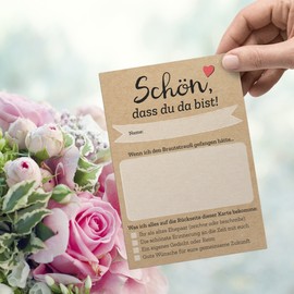 Kipitan 52 x Guest Book Cards with Individual Questions as Postcards Wedding Game for Guests or as an Alternative to Wedding Guest Book (DIN A6) – Each Guest Book Card a Different Question