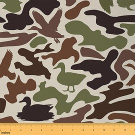 Jejeloiu - Tela de camuflaje de pato de The Yard, 3 yardas para niños, caza, camuflaje, tela para sillas, para niños, niñas, adolescentes, cazadores, tela del ejército para proyectos de bricolaje en
