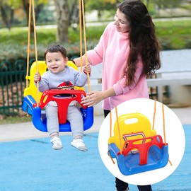 3 in 1 Indoor Swing for Kids, Anti Flip Little Tike Swing for Baby, Swing Seat Snug Secure Detachable Kids Swing Set for Playground Indoor Outdoor