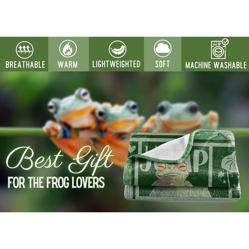 InnoBeta Frogs Gifts for Women, Frog Flannal Blanket 50" x