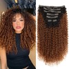 BHF 26 inch Kinky Curly Clip In Hair Extension, Double